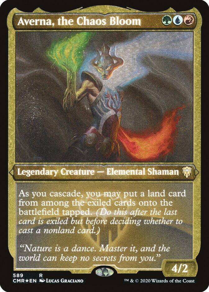 Averna, the Chaos Bloom (Foil Etched) 589 card from Commander Legends