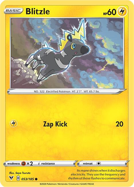 Blitzle 053/185 card from SWSH04: Vivid Voltage