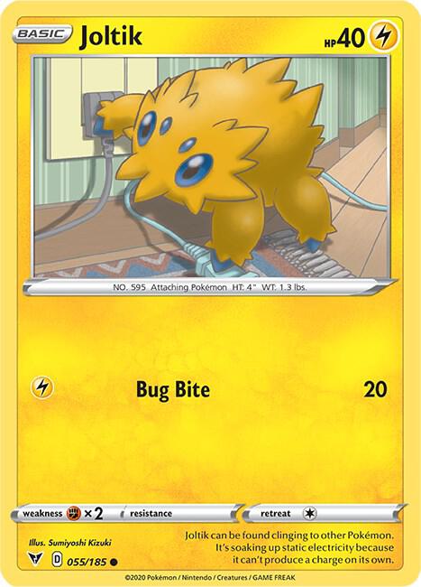 Joltik 055/185 card from SWSH04: Vivid Voltage