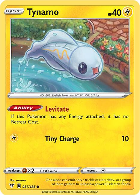 Tynamo 057/185 card from SWSH04: Vivid Voltage