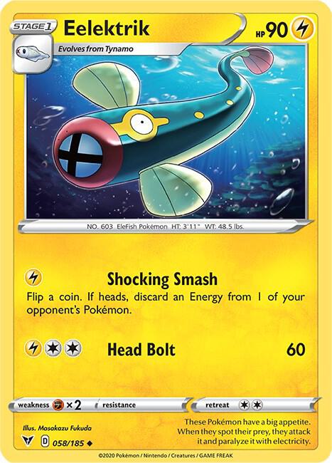 Eelektrik 058/185 card from SWSH04: Vivid Voltage