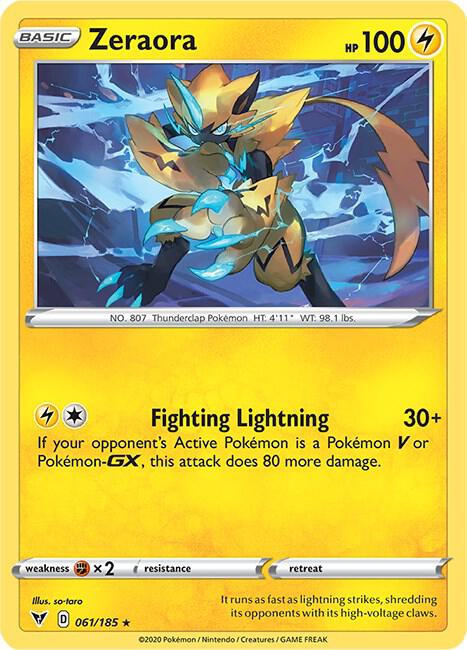 Zeraora 061/185 card from SWSH04: Vivid Voltage