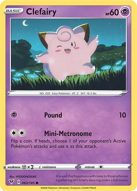 Clefairy 063/185 card from SWSH04: Vivid Voltage