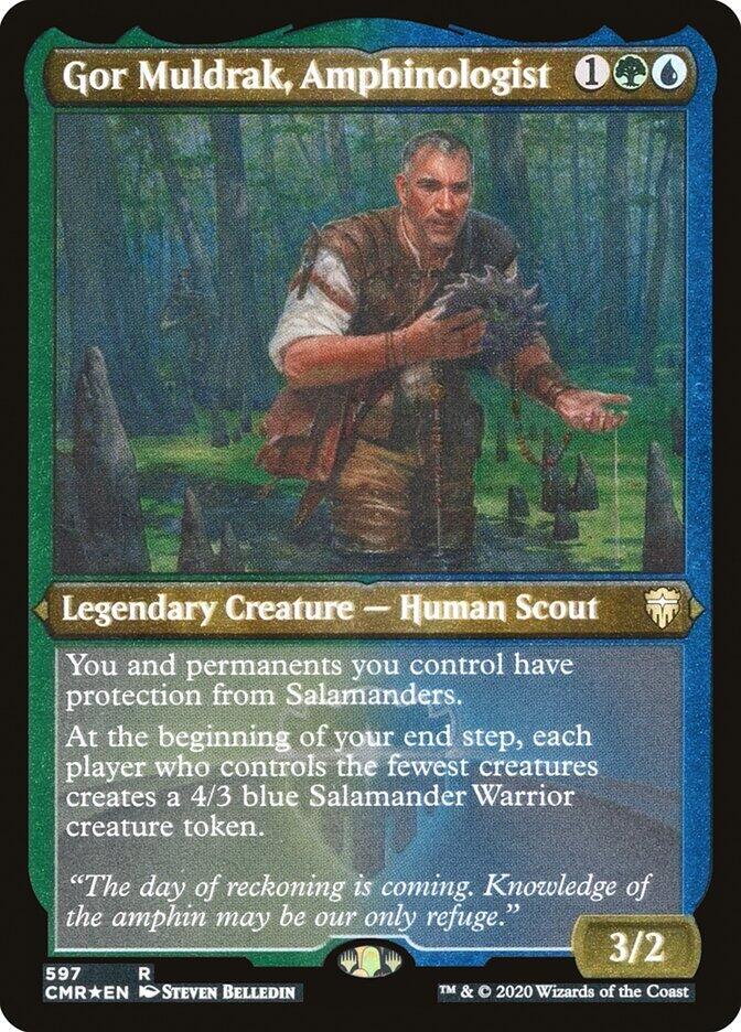 Gor Muldrak, Amphinologist (Foil Etched) 597 card from Commander Legends