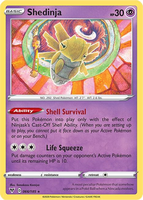 Shedinja 066/185 card from SWSH04: Vivid Voltage