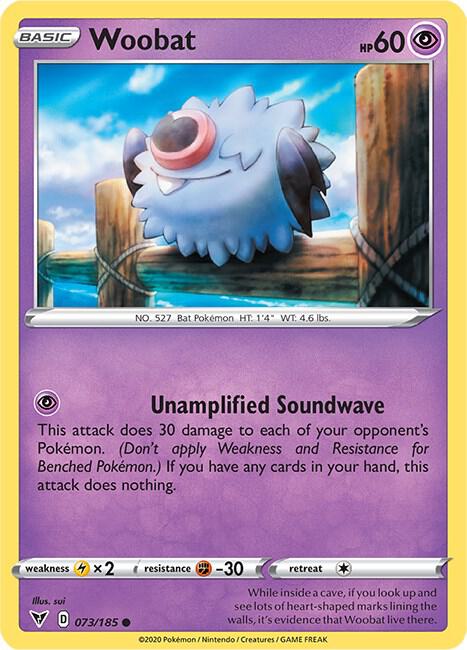 Woobat 073/185 card from SWSH04: Vivid Voltage