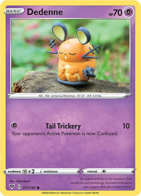 Dedenne 077/185 card from SWSH04: Vivid Voltage