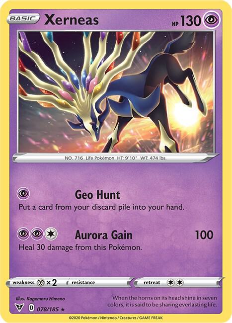 Xerneas 078/185 card from SWSH04: Vivid Voltage