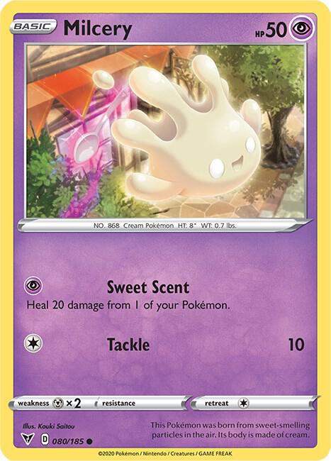 Milcery 080/185 card from SWSH04: Vivid Voltage