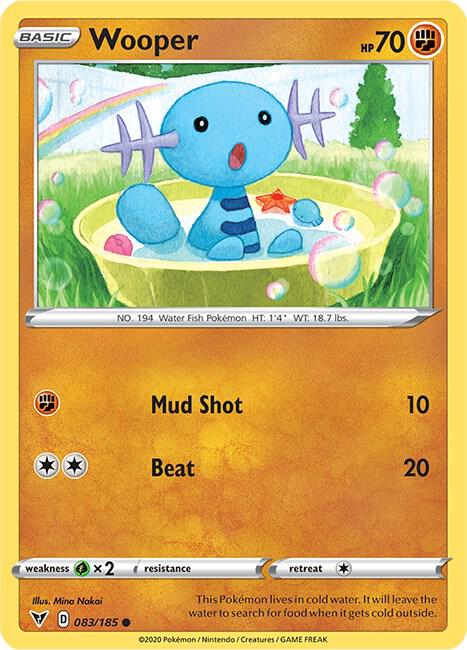 Wooper 083/185 card from SWSH04: Vivid Voltage