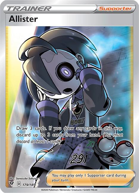 Allister (Full Art) 179/185 card from SWSH04: Vivid Voltage