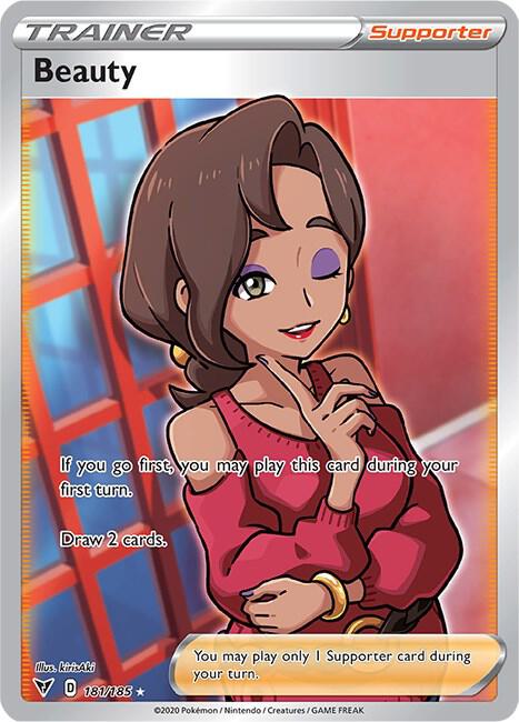 Beauty (Full Art) 181/185 card from SWSH04: Vivid Voltage