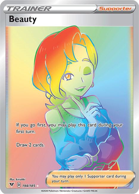 Beauty (Secret) 194/185 card from SWSH04: Vivid Voltage