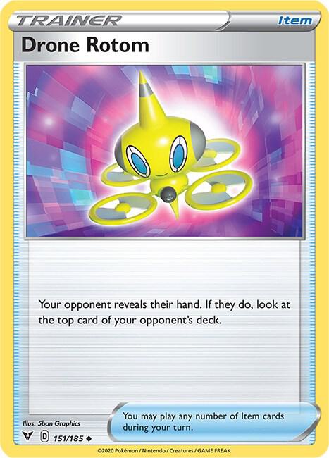 Drone Rotom 151/185 card from SWSH04: Vivid Voltage