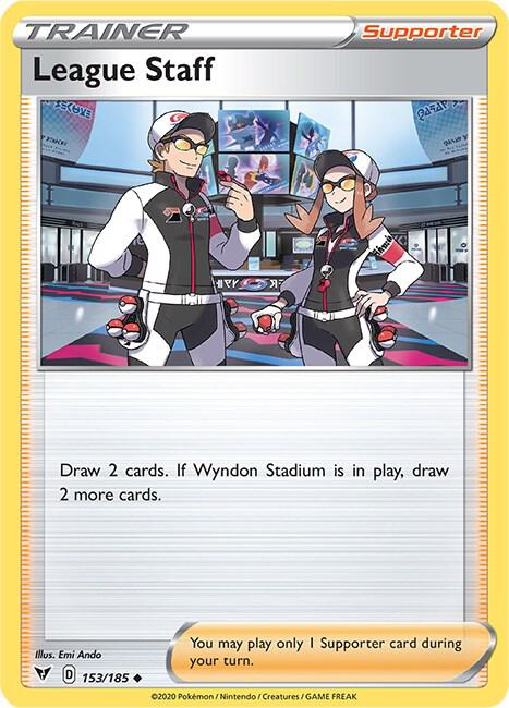 League Staff 153/185 card from SWSH04: Vivid Voltage