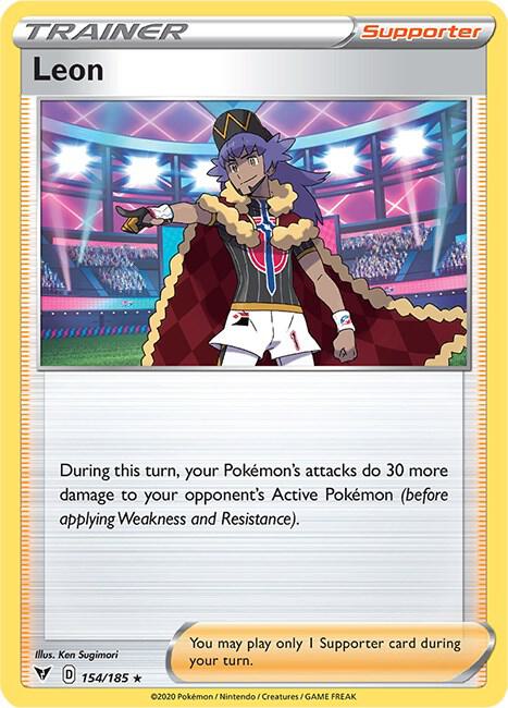 Leon 154/185 card from SWSH04: Vivid Voltage