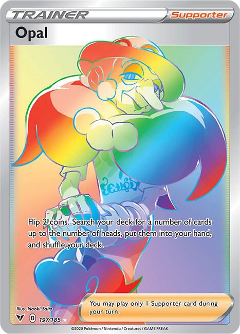 Opal (Secret) 197/185 card from SWSH04: Vivid Voltage
