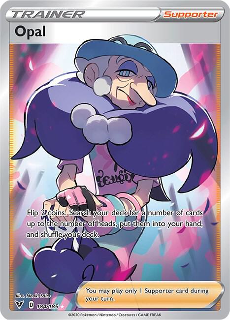 Opal (Full Art) 184/185 card from SWSH04: Vivid Voltage