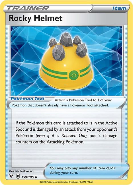 Rocky Helmet 159/185 card from SWSH04: Vivid Voltage