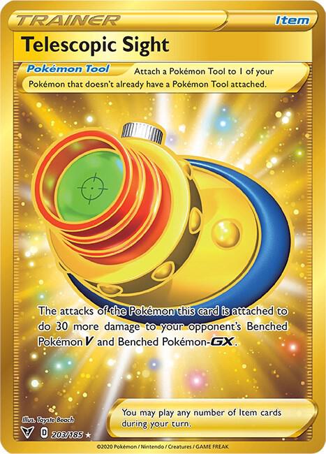 Telescopic Sight (Secret) 203/185 card from SWSH04: Vivid Voltage