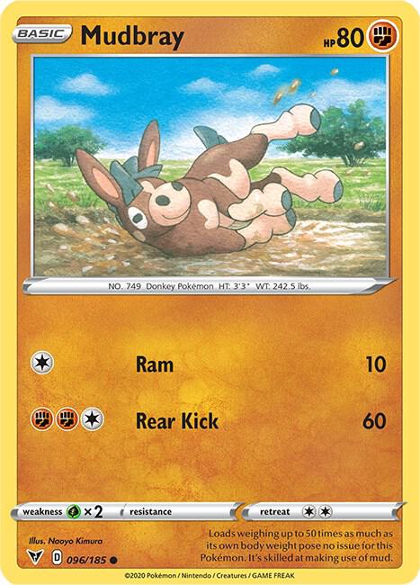 Mudbray 096/185 card from SWSH04: Vivid Voltage