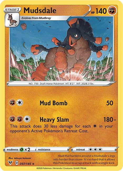 Mudsdale 097/185 card from SWSH04: Vivid Voltage