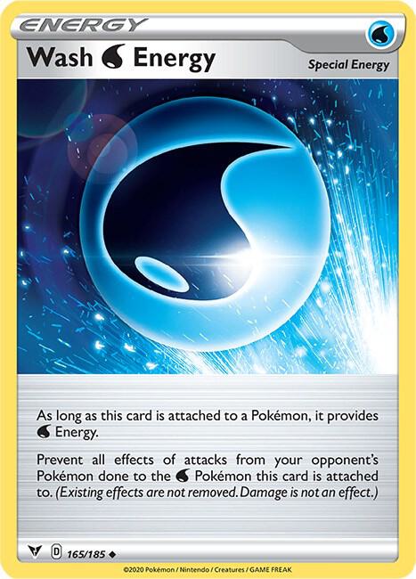 Wash Water Energy 165/185 card from SWSH04: Vivid Voltage