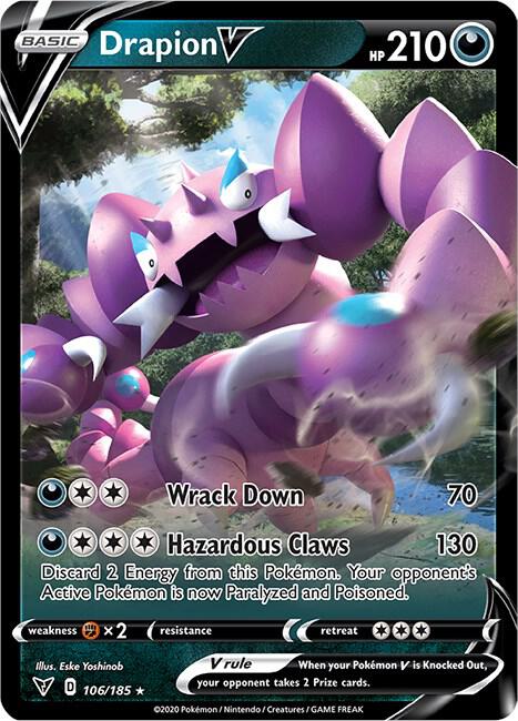 Drapion V 106/185 card from SWSH04: Vivid Voltage