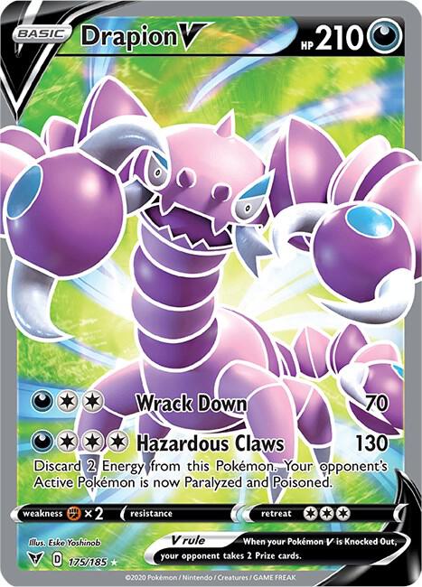 Drapion V (Full Art) 175/185 card from SWSH04: Vivid Voltage