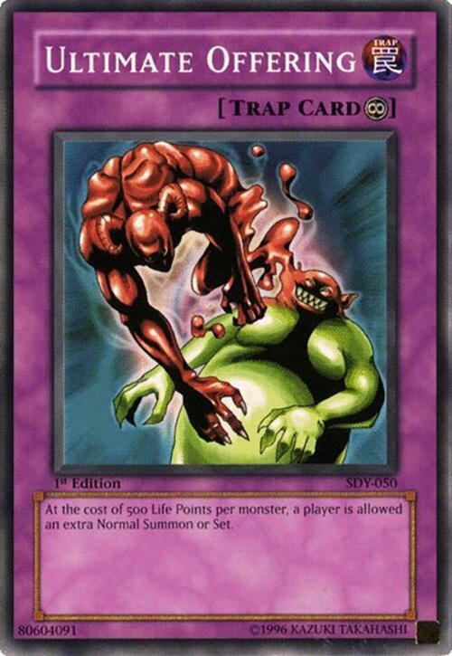 Ultimate Offering SDY-050 card from Starter Deck: Yugi