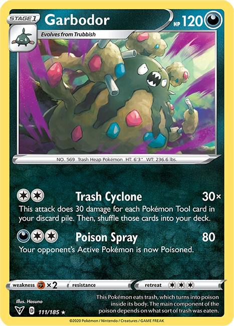 Garbodor 111/185 card from SWSH04: Vivid Voltage
