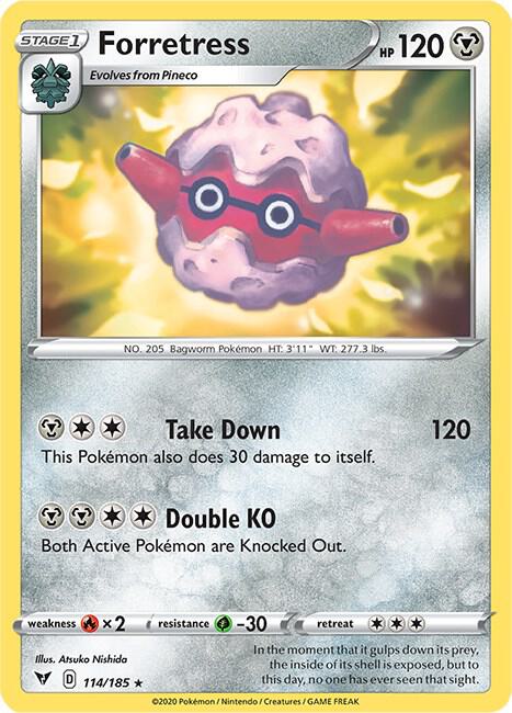Forretress 114/185 card from SWSH04: Vivid Voltage