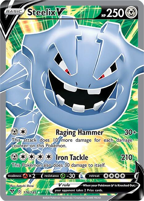Steelix V (Full Art) 176/185 card from SWSH04: Vivid Voltage