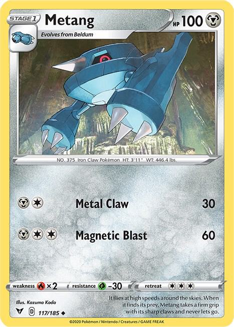 Metang 117/185 card from SWSH04: Vivid Voltage