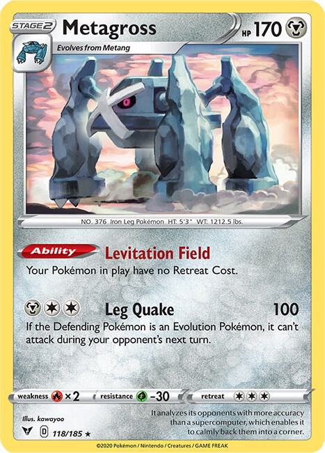 Metagross 118/185 card from SWSH04: Vivid Voltage