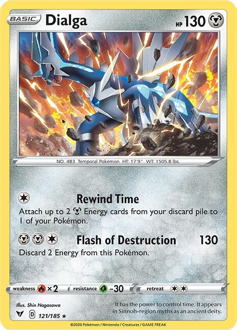 Dialga 121/185 card from SWSH04: Vivid Voltage