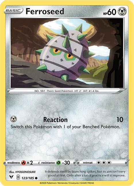 Ferroseed 123/185 card from SWSH04: Vivid Voltage