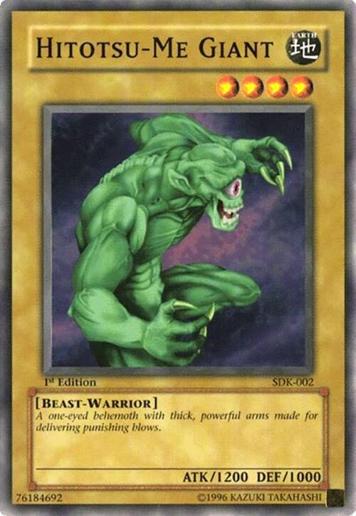 Hitotsu-Me Giant SDK-002 card from Starter Deck: Kaiba