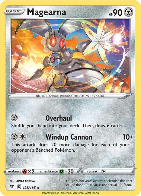 Magearna 128/185 card from SWSH04: Vivid Voltage