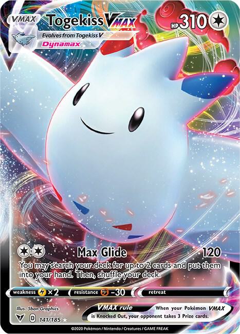 Togekiss VMAX 141/185 card from SWSH04: Vivid Voltage