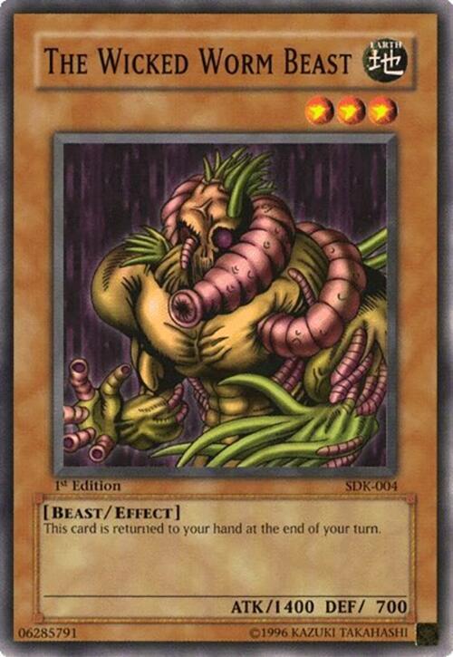 The Wicked Worm Beast SDK-004 card from Starter Deck: Kaiba