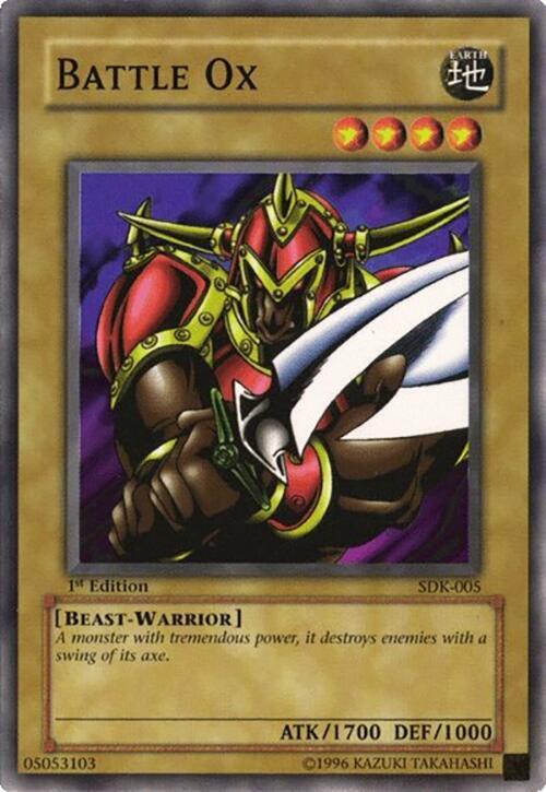 Battle Ox SDK-005 card from Starter Deck: Kaiba