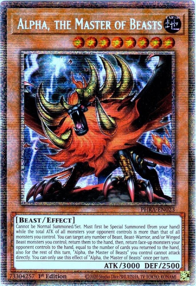 Alpha, the Master of Beasts (Starlight Rare) PHRA-EN023 card from Phantom Rage