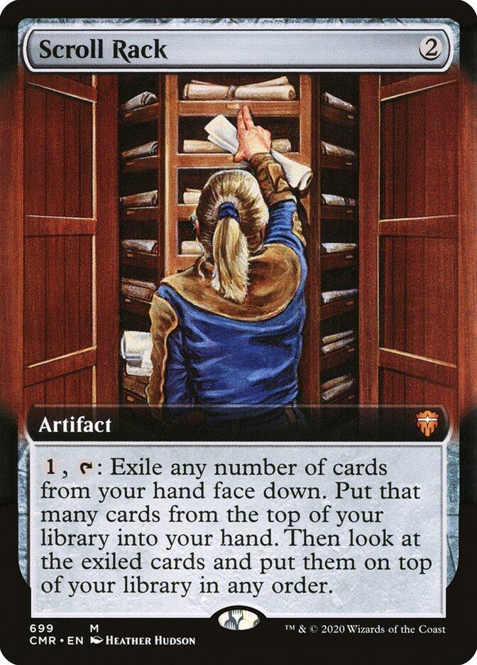 Scroll Rack (Extended Art) 699 card from Commander Legends