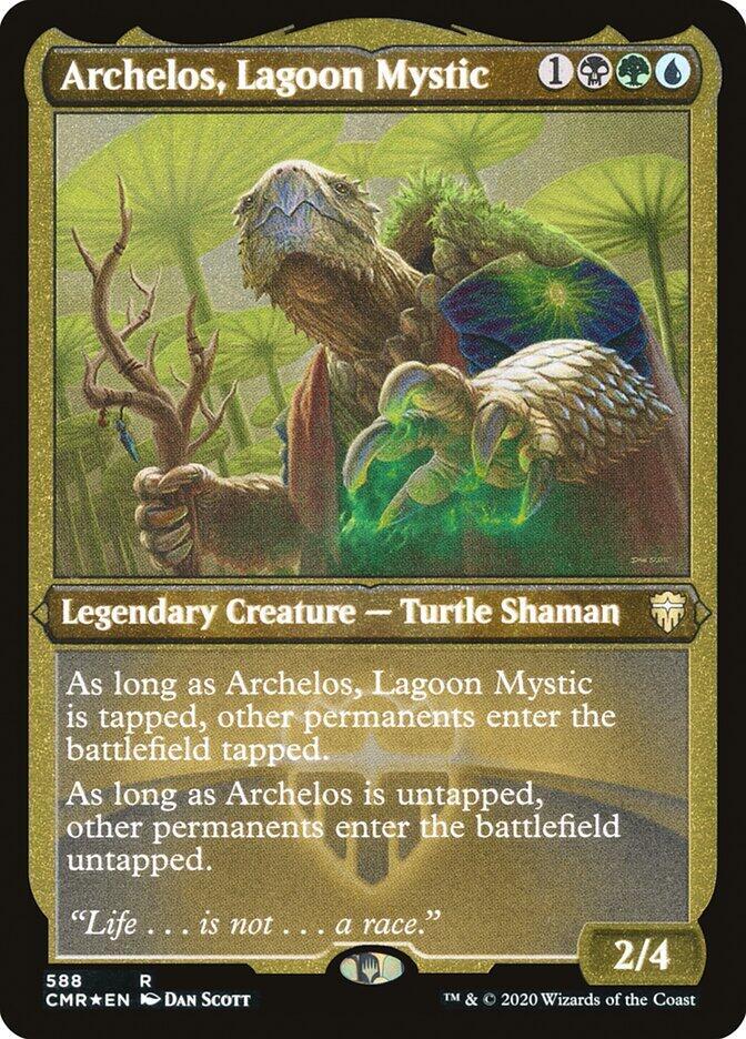 Archelos, Lagoon Mystic (Foil Etched) 588 card from Commander Legends