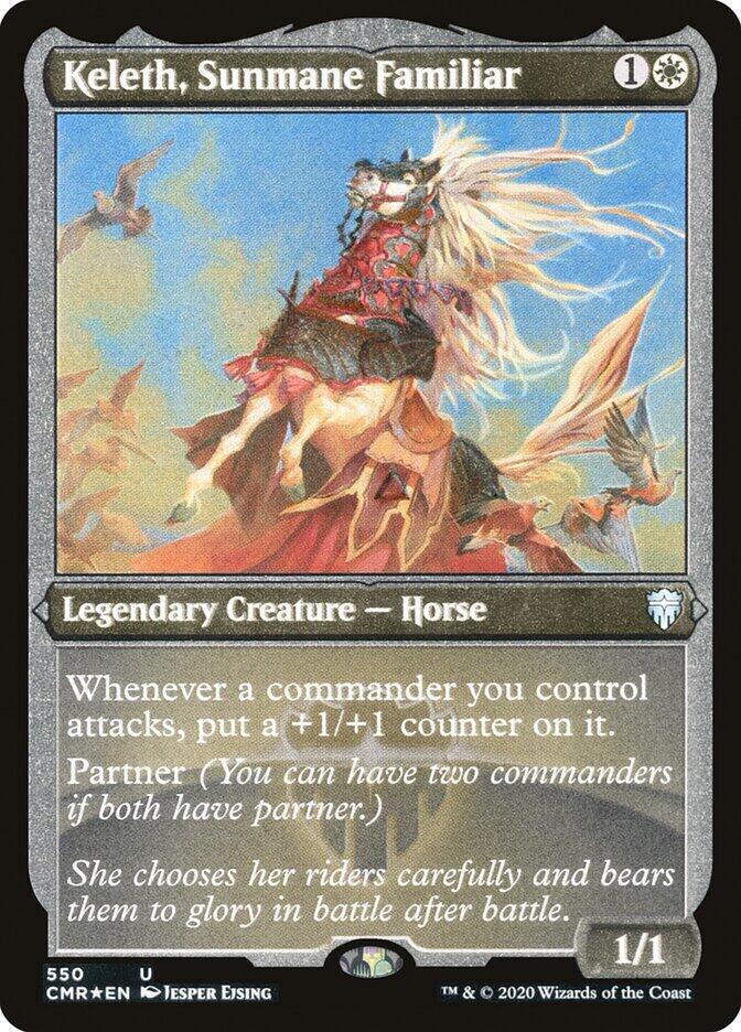 Keleth, Sunmane Familiar (Foil Etched) 550 card from Commander Legends