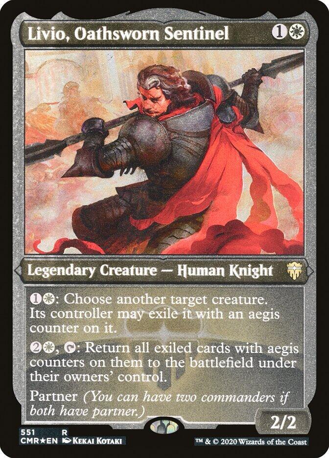 Livio, Oathsworn Sentinel (Foil Etched) 551 card from Commander Legends