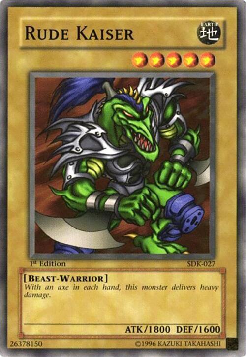 Rude Kaiser SDK-027 card from Starter Deck: Kaiba