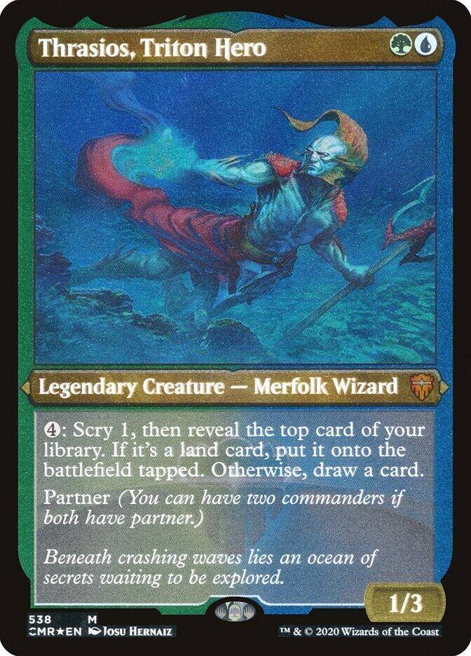 Thrasios, Triton Hero (Foil Etched) 538 card from Commander Legends