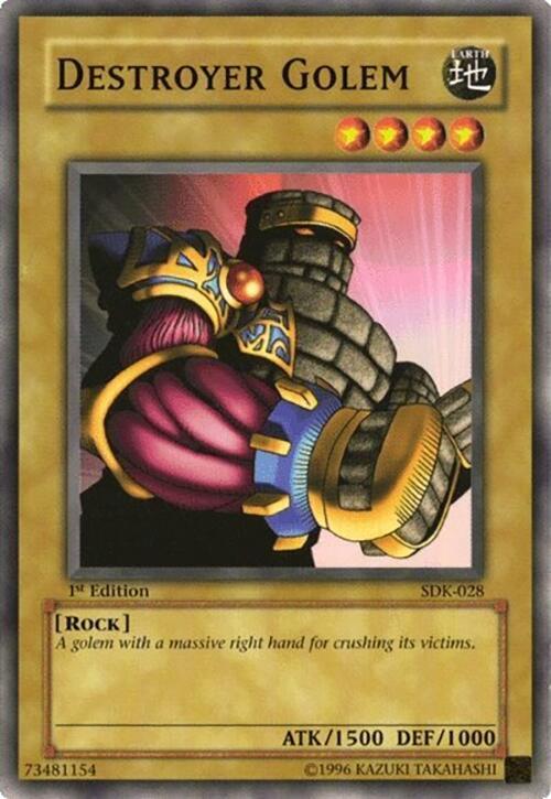 Destroyer Golem SDK-028 card from Starter Deck: Kaiba